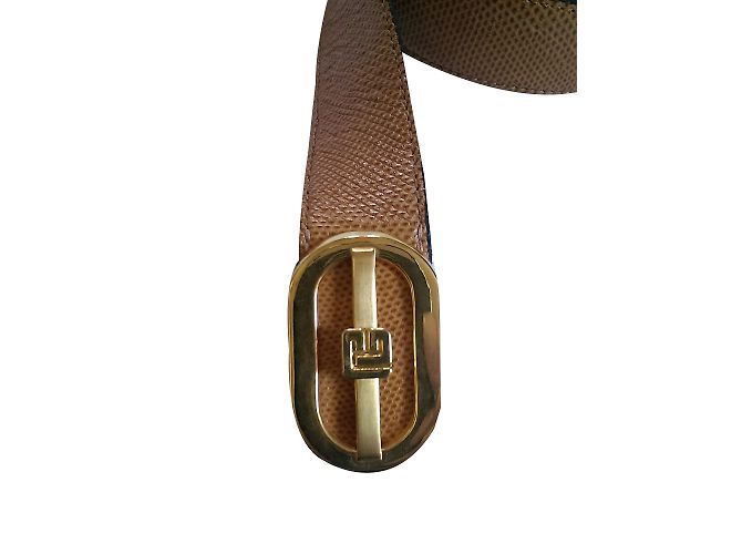 Pierre Balmain Snake Leather Belt Mustard - view 2