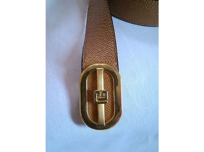 Pierre Balmain Snake Leather Belt Mustard - view 4