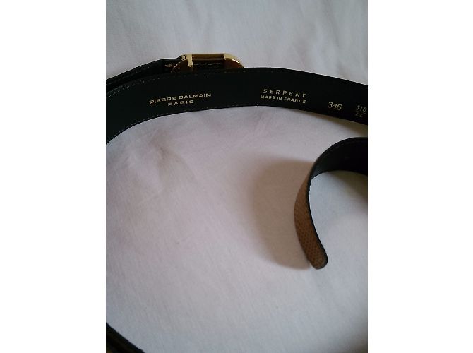 Pierre Balmain Snake Leather Belt Mustard - view 6