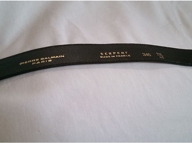Pierre Balmain Snake Leather Belt Mustard - view 7