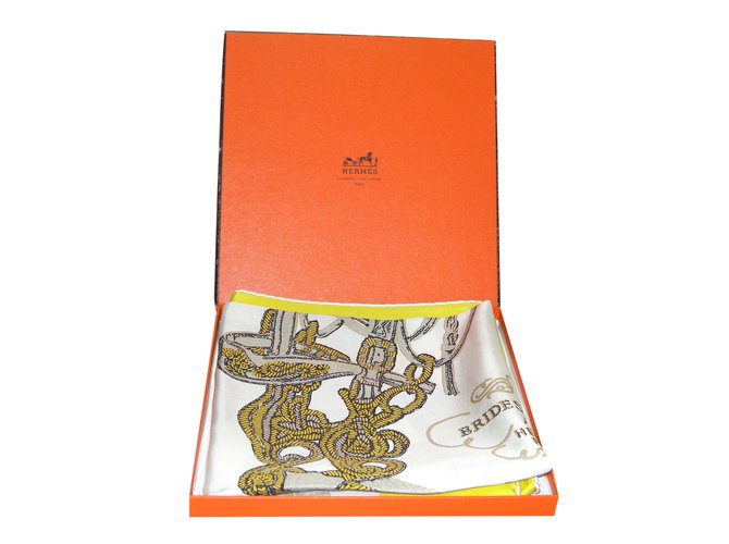 Hermès Bufandas de seda Multicolor Amarillo - vista 2