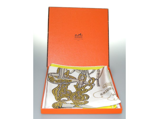 Hermès Bufandas de seda Multicolor Amarillo - vista 4