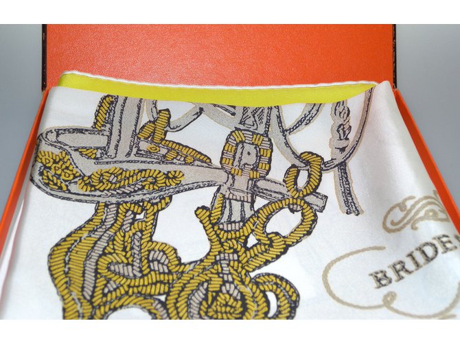 Hermès Bufandas de seda Multicolor Amarillo - vista 5