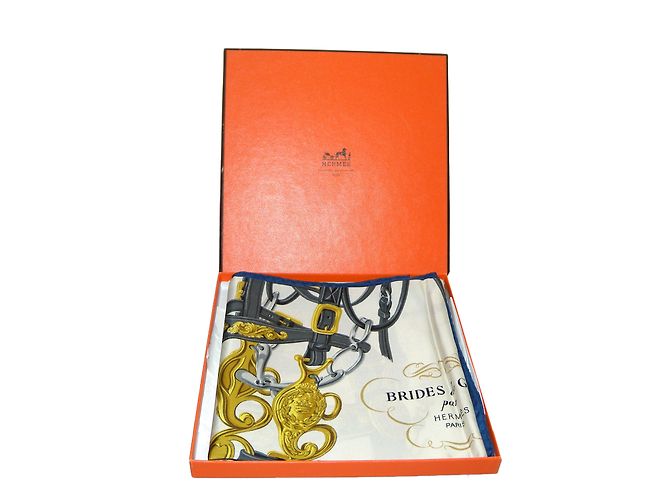 Hermès Bufandas de seda Azul Multicolor - vista 2