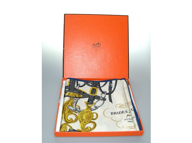 Hermès Bufandas de seda Azul Multicolor - vista 4