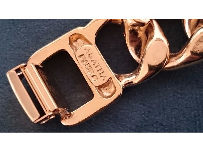 Autre Marque Bracciale Agatha a maglia dorata D'oro - vista 4