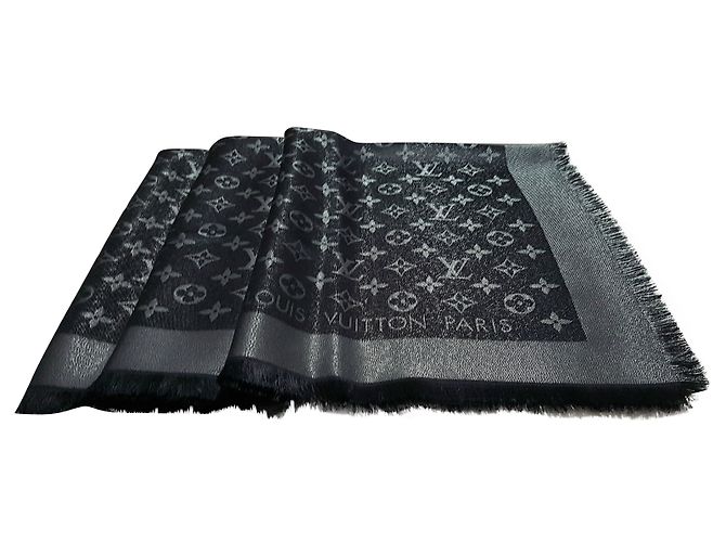 Louis Vuitton Classical Monogram Scarf Black - view 2
