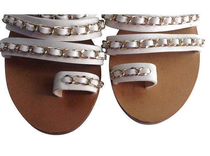 Chanel Sandalias Blanco - vista 2