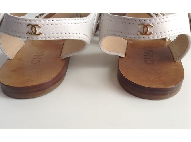 Chanel Sandalias Blanco - vista 3