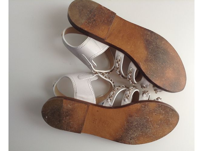 Chanel Sandalias Blanco - vista 4