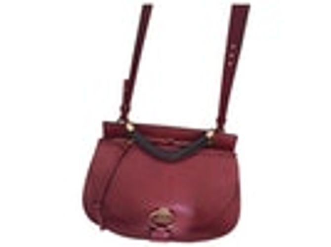 Borsa a tracolla Chloé Goldie rossa in pelle e scamosciata Rosso Bordò - vista 3