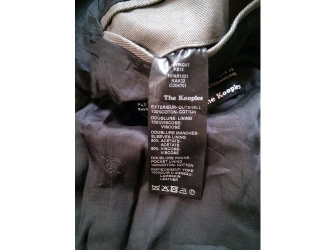 Parka kaki The Kooples con inserti in pelle e cappuccio Cachi - vista 11