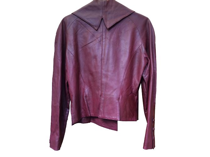 Chaqueta de cuero Lolita Lempicka rojo oscuro Burdeos - vista 2