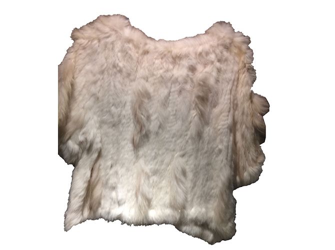 Autre Marque Lunbo Mode White Rabbit Sleeveless Fur Jacket - view 2