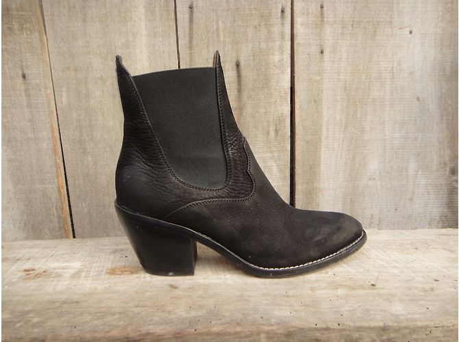 Botines Chloé de ante negro - vista 4