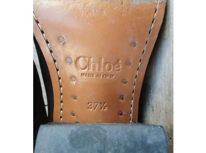 Botines Chloé de ante negro - vista 9