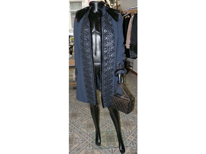Andrew GN Cappotto Nero Blu navy - vista 4