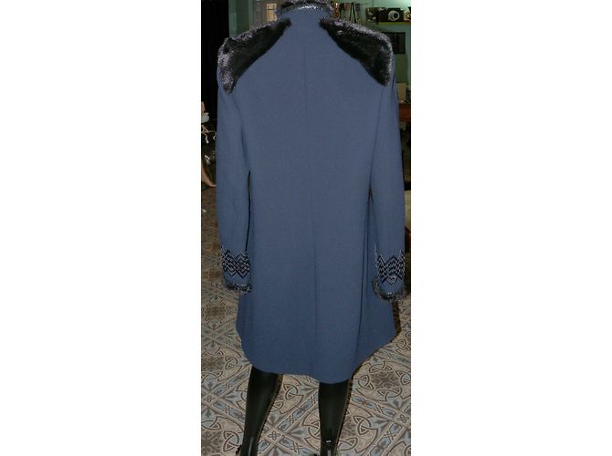 Andrew GN Cappotto Nero Blu navy - vista 7