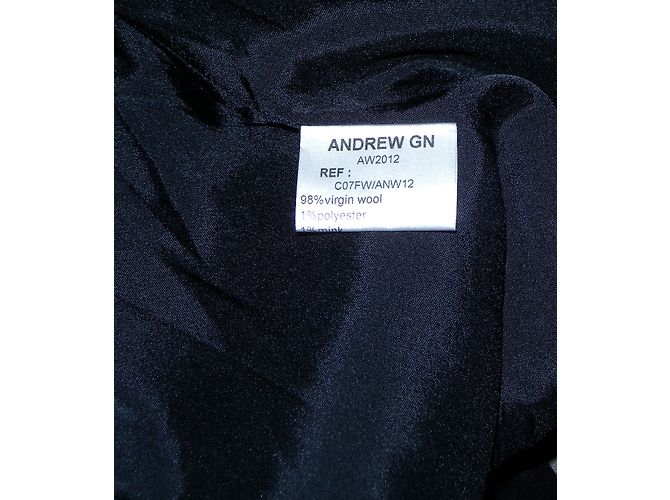Andrew GN Cappotto Nero Blu navy - vista 9
