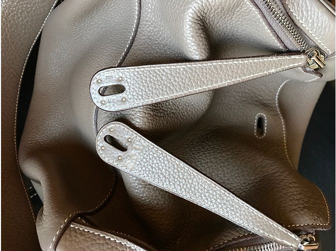 Borsa a mano Hermès Lindy 34 in pelle Etoupe Marrone - vista 12