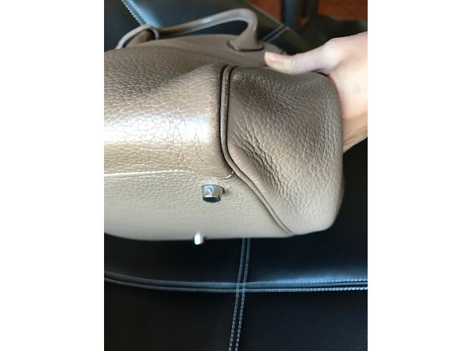 Borsa a mano Hermès Lindy 34 in pelle Etoupe Marrone - vista 4