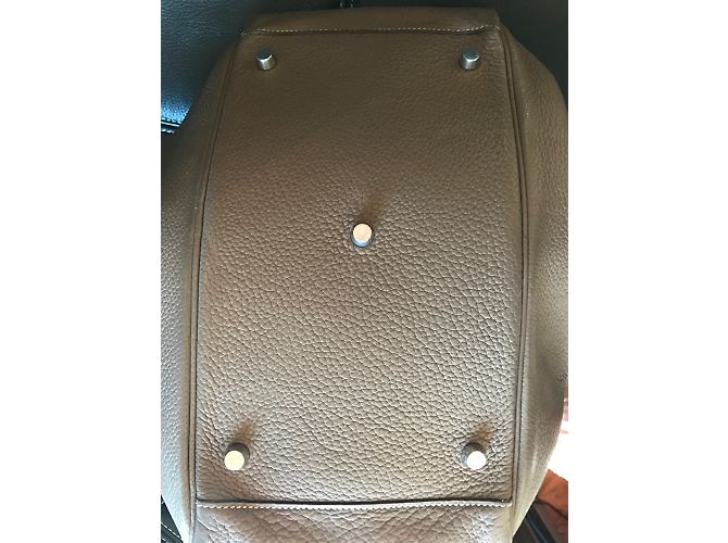 Borsa a mano Hermès Lindy 34 in pelle Etoupe Marrone - vista 7