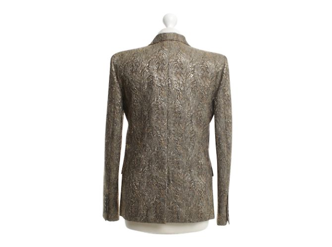 Wunderschöne Saint Laurent Metallic Jacke Golden - Ansicht 4