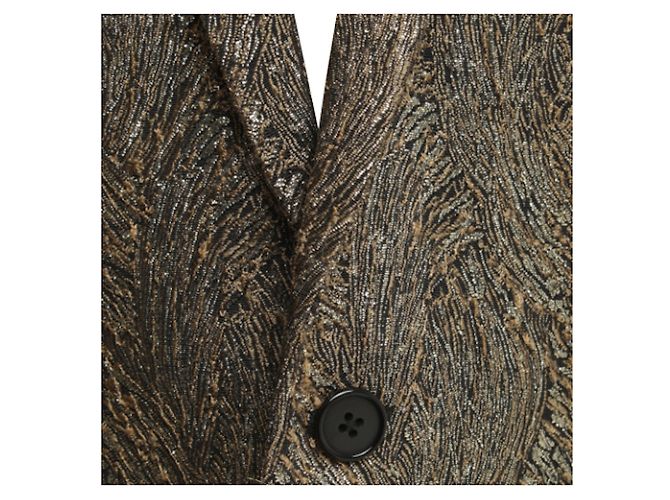 Wunderschöne Saint Laurent Metallic Jacke Golden - Ansicht 5