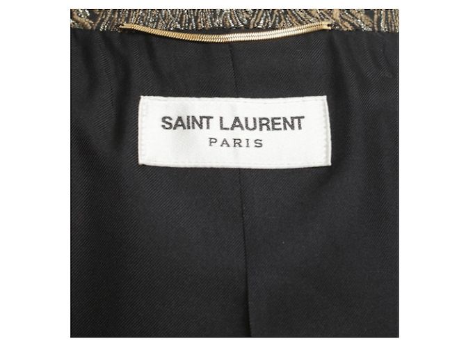 Wunderschöne Saint Laurent Metallic Jacke Golden - Ansicht 6