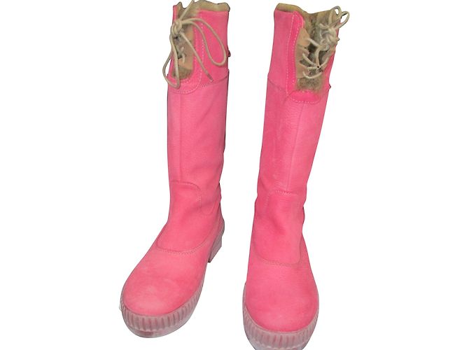 Autre Marque Botas ZOO AQUASTOP de cuero rosa - vista 2