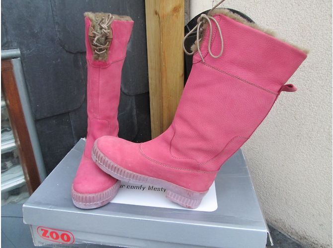 Autre Marque Botas ZOO AQUASTOP de cuero rosa - vista 3