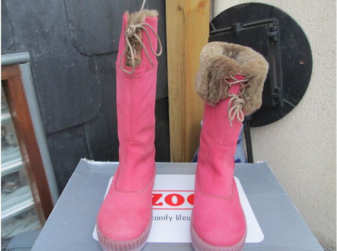 Autre Marque Botas ZOO AQUASTOP de cuero rosa - vista 5
