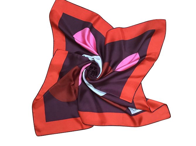 Pierre Cardin PoP Seidentuch dunkelrot Bordeaux - Ansicht 2