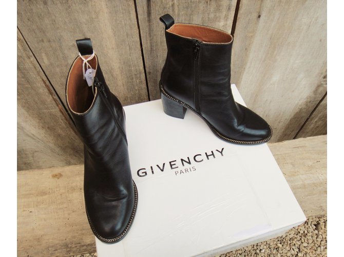 Botines Givenchy de piel negra 36 Negro - vista 3