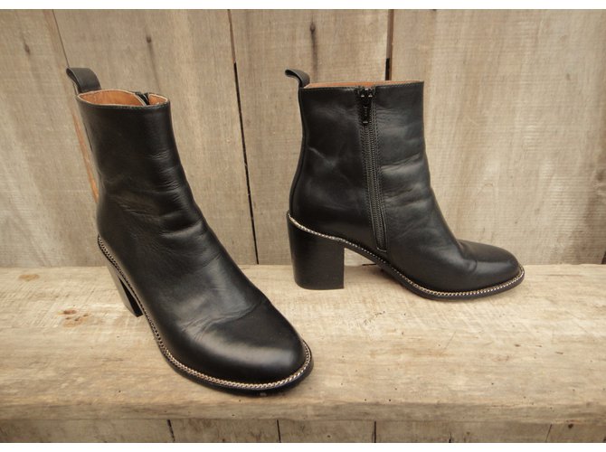 Botines Givenchy de piel negra 36 Negro - vista 7