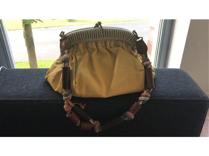 Borsa Balloon Marni in pelle d'agnello gialla Giallo - vista 4