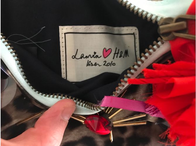 Lanvin For H&M Clutch Bag Stoff Mehrfarbig Mehrfarben - Ansicht 3