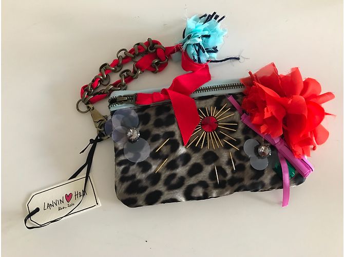 Lanvin For H&M Clutch Bag Stoff Mehrfarbig Mehrfarben - Ansicht 5