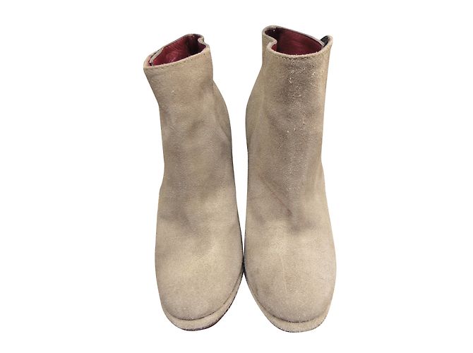 Botines Opening Ceremony Beige de Gamuza - vista 2