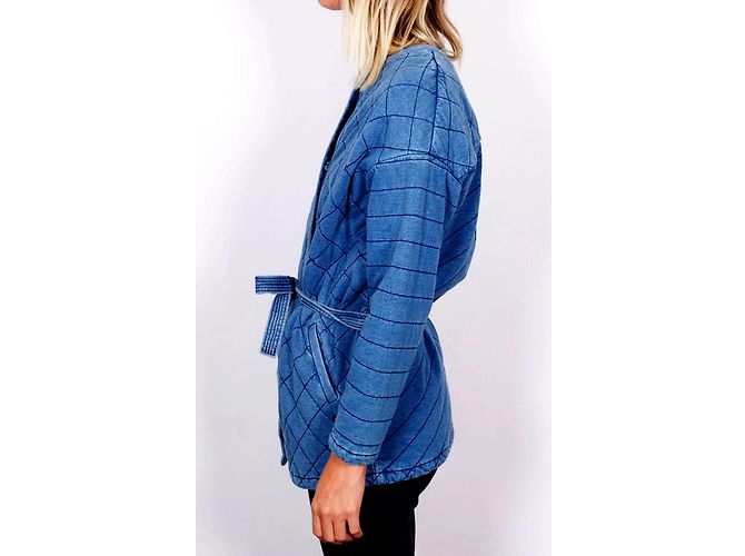 Maison Scotch Giacca lunga trapuntata stile Kimono - vista 6