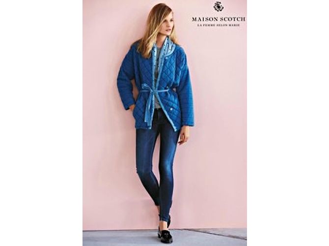 Maison Scotch Giacca lunga trapuntata stile Kimono - vista 7