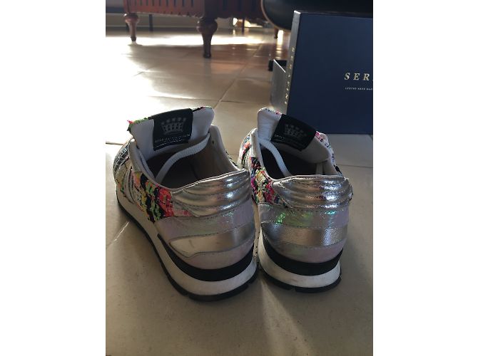 Sneakers Serafini Iridescent Multicolor in Tweed Multicolore - vista 5