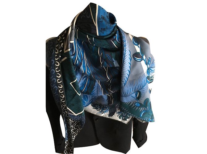 Hermès Lenços Azul - vista 2