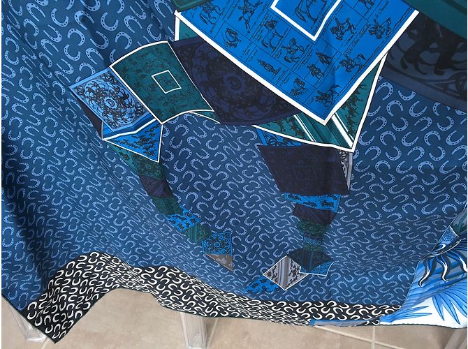 Hermès Lenços Azul - vista 4