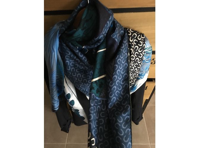Hermès Lenços Azul - vista 5