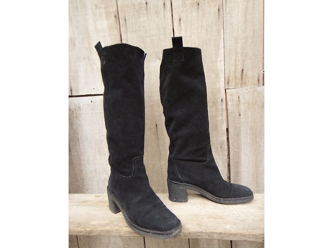 Botas Gardiane Marc by Marc Jacobs Negras de Gamuza Negro - vista 6