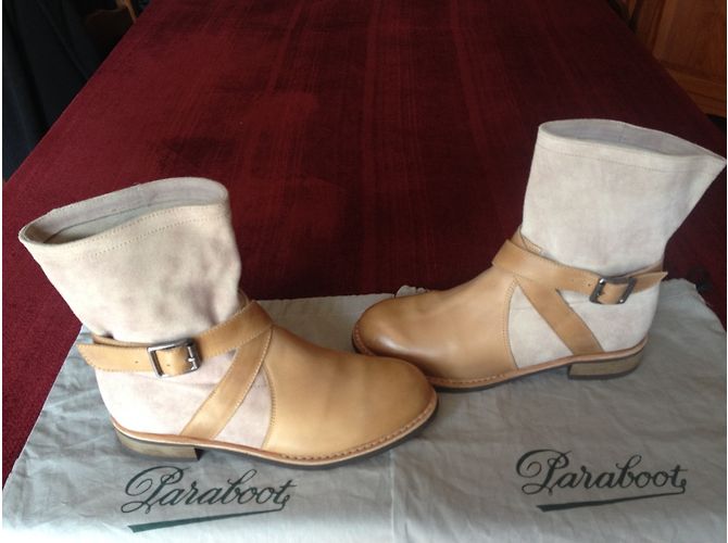 Botas Paraboot de piel beige - vista 5