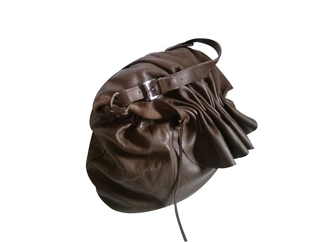 Autre Marque Printemps Brown Leather Shoulder Bag - view 2