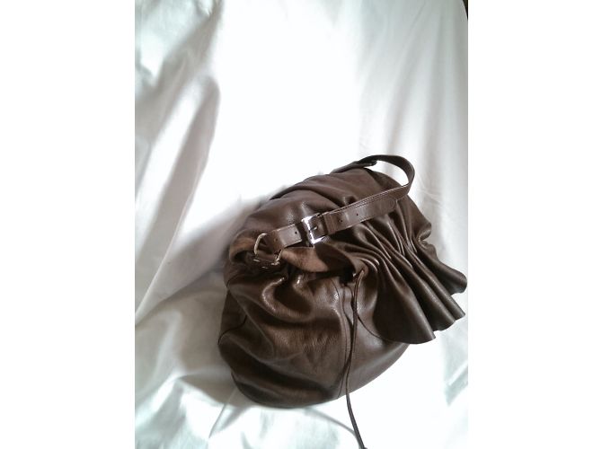 Autre Marque Printemps Brown Leather Shoulder Bag - view 4