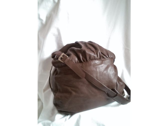 Autre Marque Printemps Brown Leather Shoulder Bag - view 5